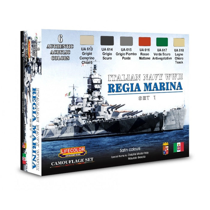 Lifecolor CS15 Regia Marina - Italian Navy WWII Set 1 (6 pk - 22ml)