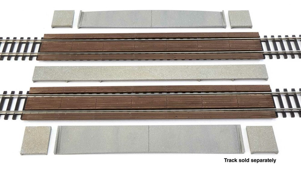 Walthers Track 948-83116 HO Modern Wood Grade Crossing pkg(2) Kit