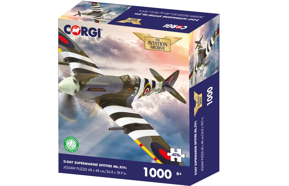 Kidicraft CG5005 Corgi 1000pc Jigsaw Puzzle - D-Day Supermarine Spitfire Mk.XIVc