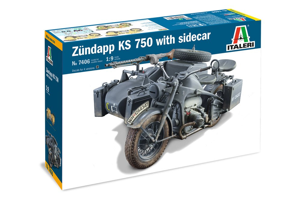 Italeri 7406 1:9 Zundapp KS 750 with Sidecar