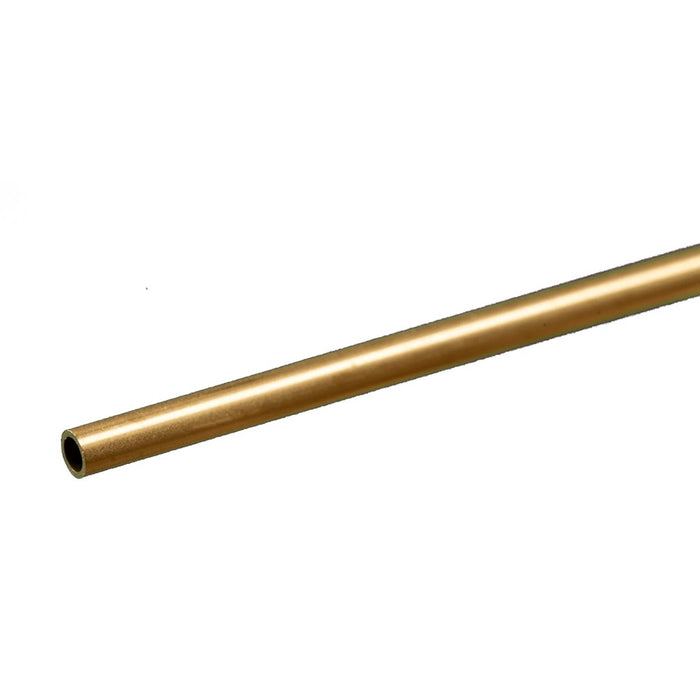 K&S 8127 Brass Round Tube 1/8 x 0.014 - 12" Length