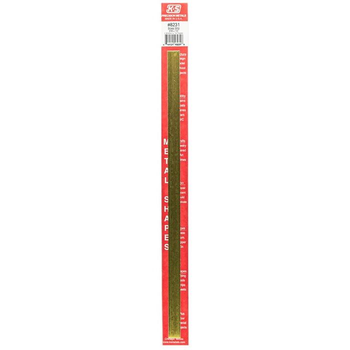 K&S 8231 Brass Strip 0.016 x 1/2 - 12" Length