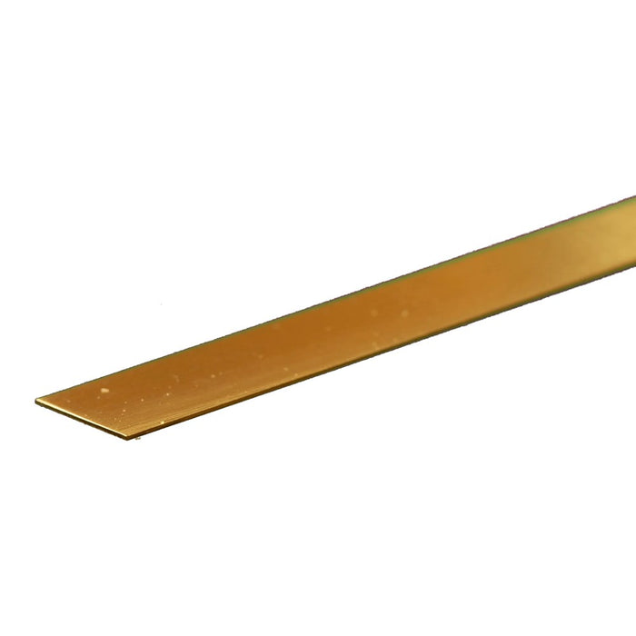 K&S 8231 Brass Strip 0.016 x 1/2 - 12" Length