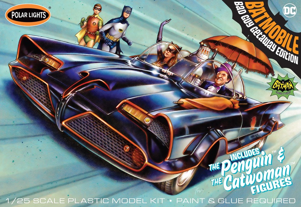 Polar Lights 998 1:25 Batmobile Bad Guy Getaway - Catwoman Penguin