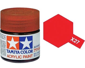 Tamiya X27 Clear Red Acrylic Paint - 10ml