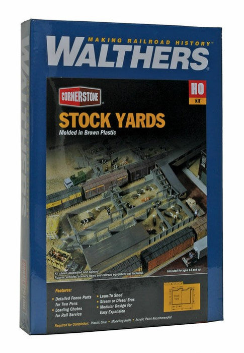 Walthers Cornerstone 933-3047 HO Stock Yards w/2 Pens Kit