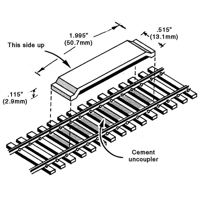 Kadee No.321 HO Scale Between-the-Rails Code 100 Delayed-Action Magnetic Uncoupler