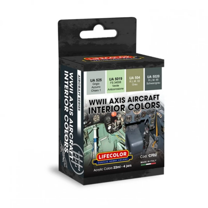 Lifecolor CF02 WWII Axis Aircraft Interior (4 pk - 22ml)