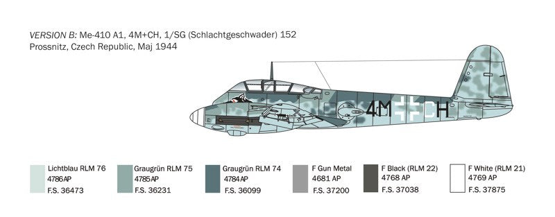 Italeri 074 1:72 Messerschmitt Me410 A-1 Hornisse