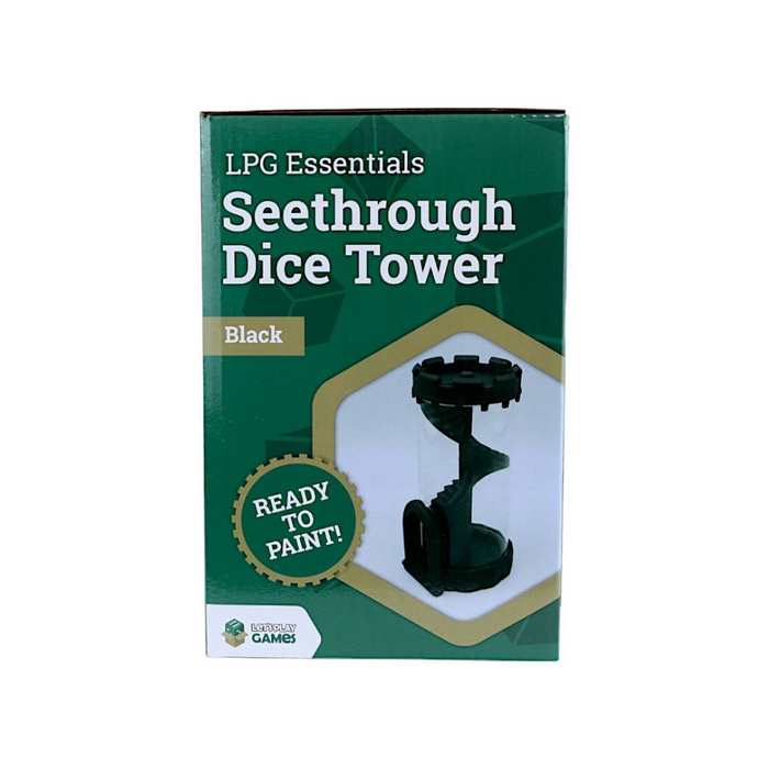 LPG Essentials Seethrough Dice Tower - Black
