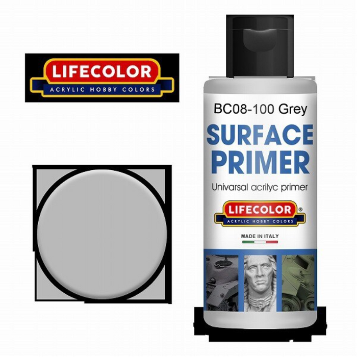 Lifecolor BC08-100 Grey Acrylic Primer (100ml)