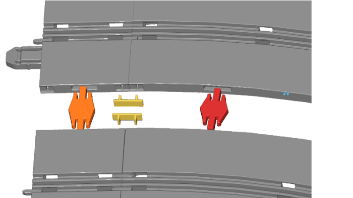 Policar P074-10 Locking Clips for Straights - 10pcs
