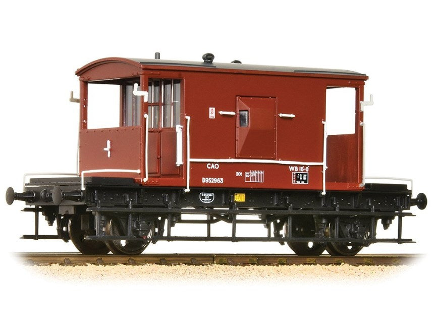 Bachmann Branchline 37-536A [OO] 1:76 20 Ton Brake Van Flush Sides - BR Bauxite