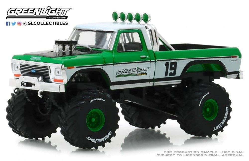GreenLight GL-86161 1:43 1974 Ford F-250 Monster Truck- #19 Greenlight Racing