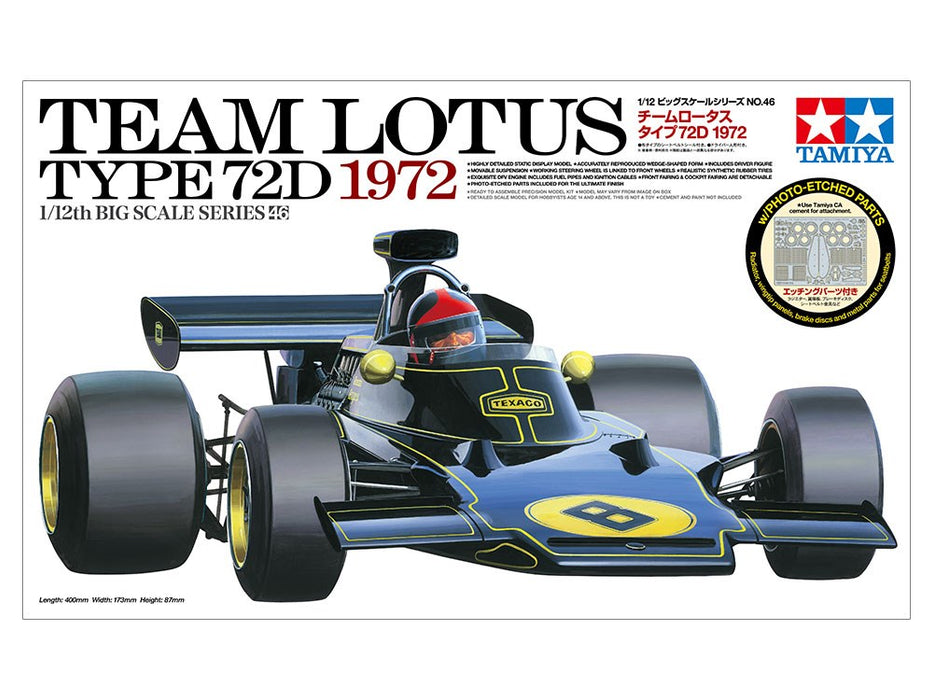 Tamiya 12046 1/12 Team Lotus Type 72D With PE Parts