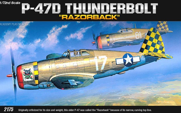 Academy 12492 1:72 Republic P-47D Thunderbolt "Razorback"