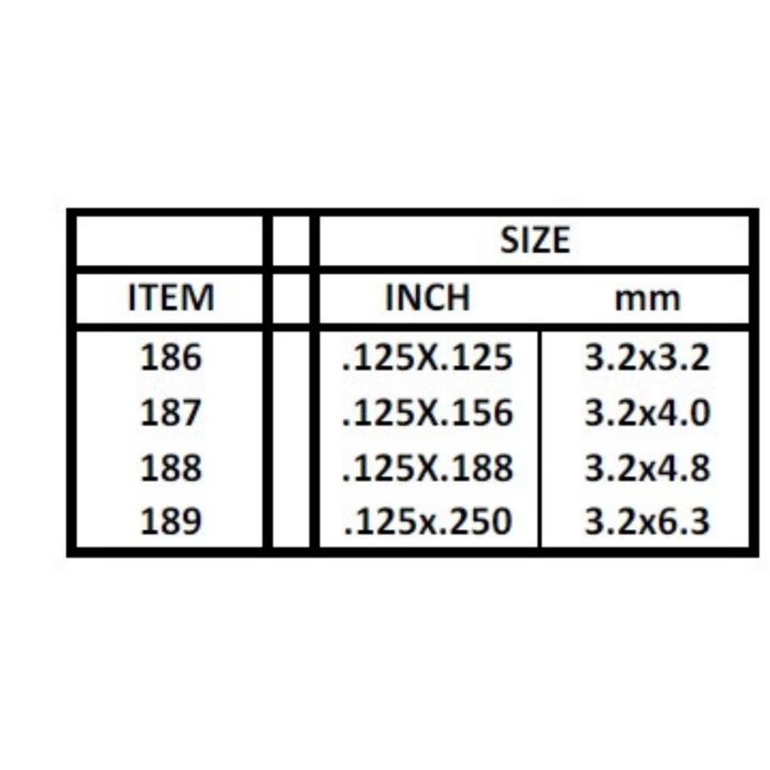 Evergreen 187 Strip 0.125 x 0.156  x 14 in (3.2 x 4.0 x 350 mm)