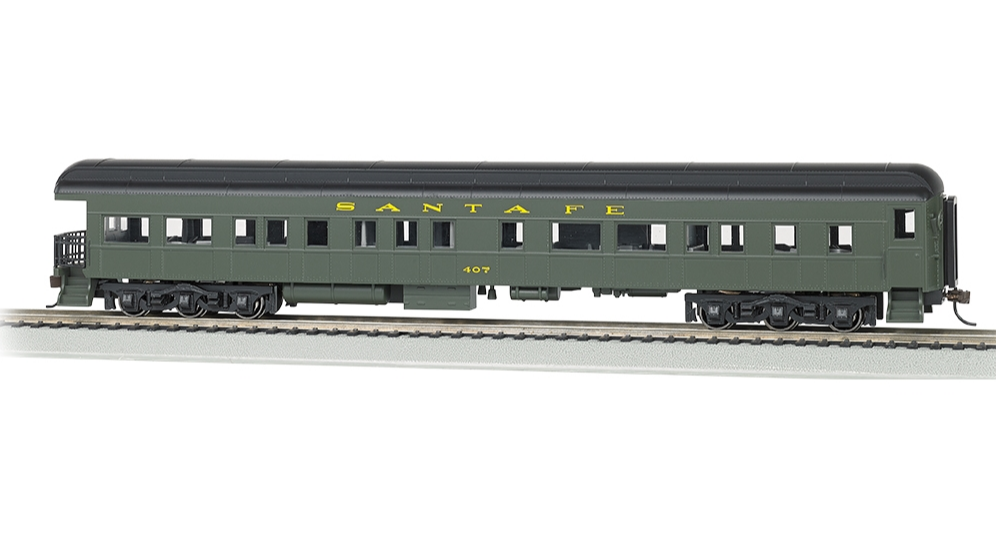 Bachmann USA 13801 [HO] 72' Heavyweight Observation Car - Santa Fe #407 (lighted)