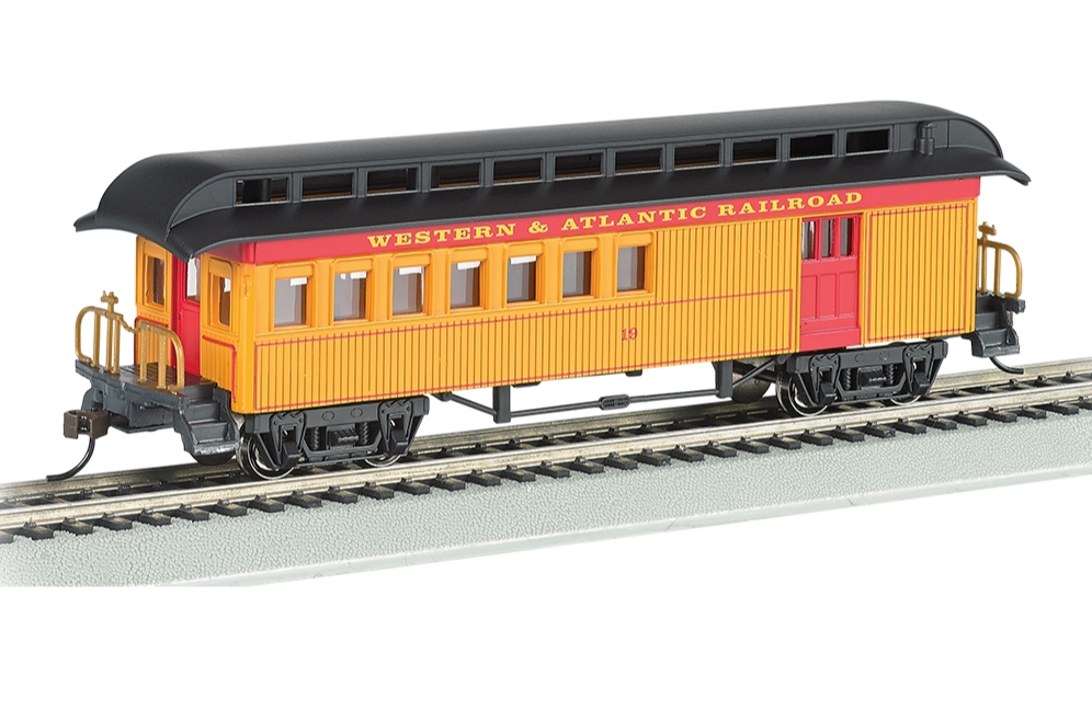 Bachmann USA 15201 [HO] Old Time Combine Clerestory Roof - Western & Atlantic RR
