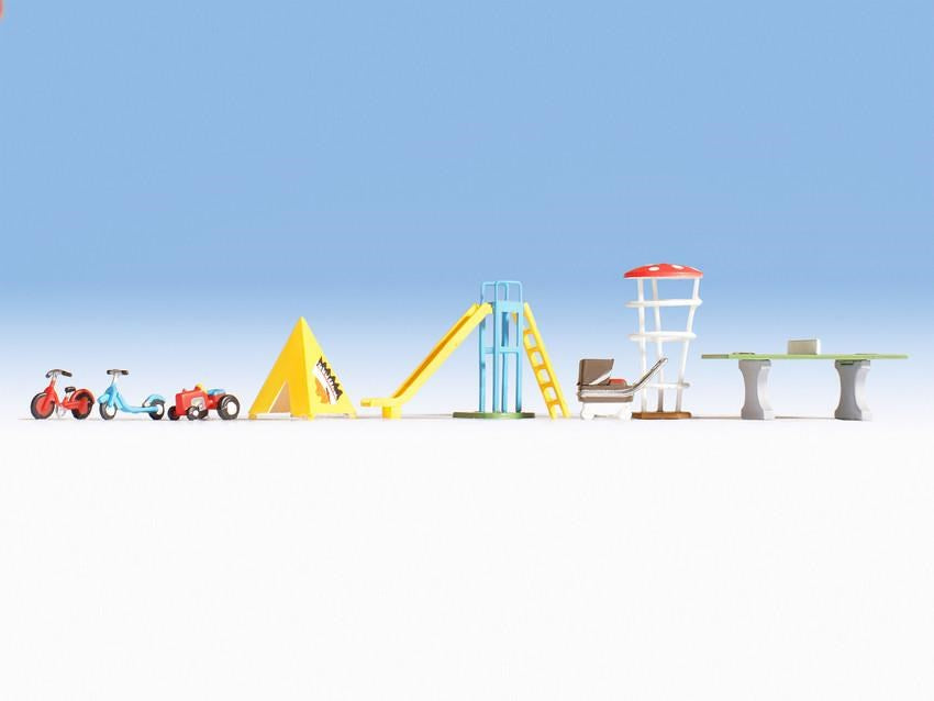 Noch 14814 HO Playground Accessories (8 pcs)