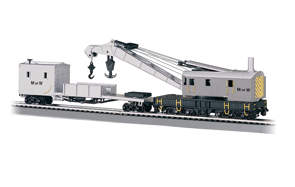 Bachmann USA 16138 HO 250-Ton Steam Crane Car And Boom Tender - Maintenance of Way