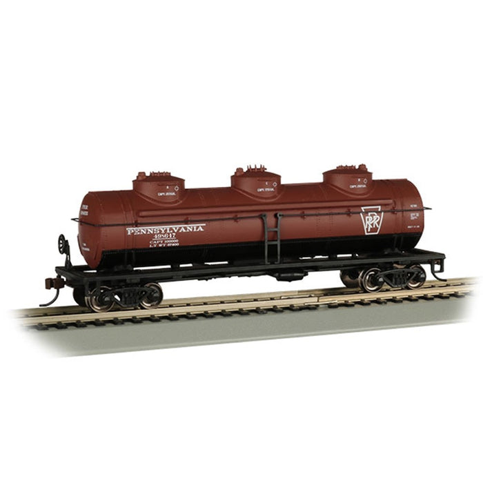 Bachmann USA [HO] 17108 40' Three-Dome Tank Car - PRR #498647