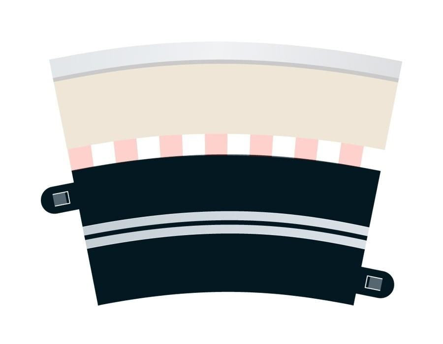 Scalextric C7017 Single Lane Radius 3 Curve 22.5 degree x 4