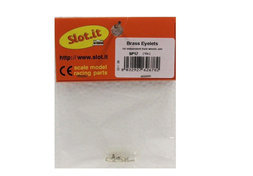 Slot.it SP17 Brass Eyelets/Terminals 1.6mm 10 pack for front wheel axles