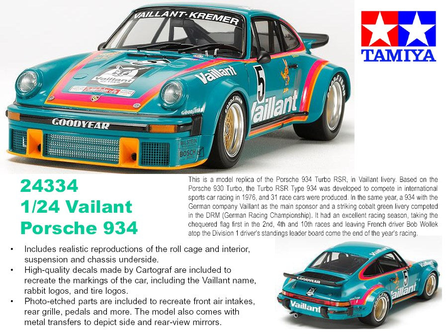 Tamiya 24334 1:24 Porsche 934 Vaillant