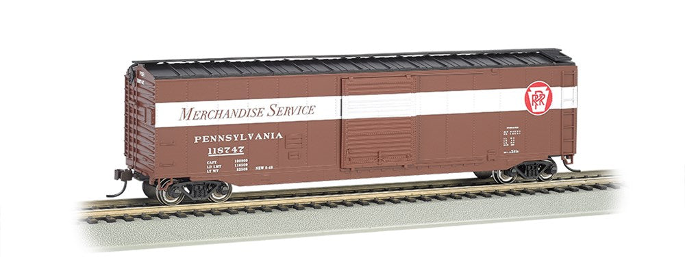 Bachmann USA 19411 [HO] 50' Sliding Door Box Car - PRR Merchandise Service (With Roof Walk)