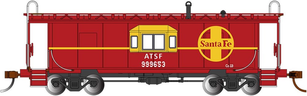 Bachmann USA 73206 [HO] Bay Window Caboose (with Roof Walk) Santa Fe