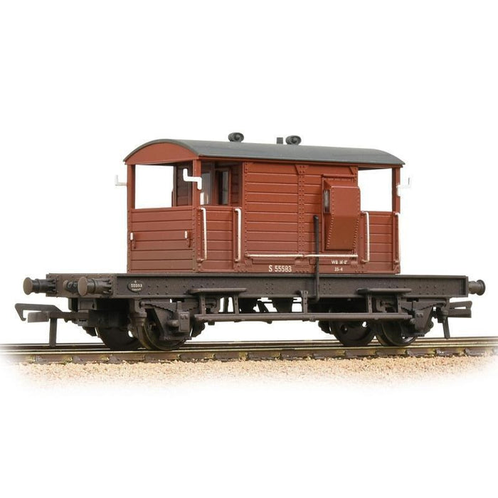 Bachmann Branchline 38-402B [OO] 1:76 SR 25T 'Pill Box' Brake Van with Right-Hand Duckets - BR Bauxite Weathered