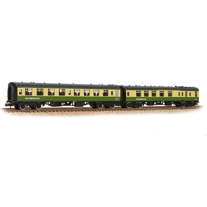 Graham Farish [N] 374-993 BR Mk1 TSO & BCK [2-Coach Pack] - BR West Highland Line Green & Cream