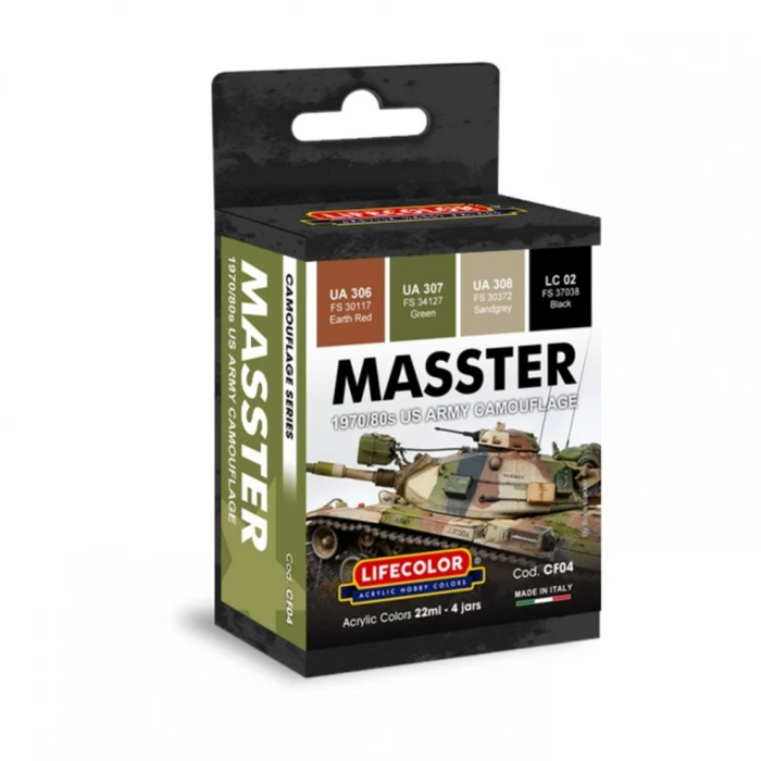 Lifecolor CF04 MASSTER 1970-80s US Army Camo (4 pk - 22ml)