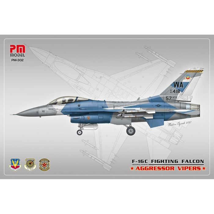 PM Model 302 1:72 US Air Force F-16C Fighting Falcon Aggressor Vipers Fighter Aircraft