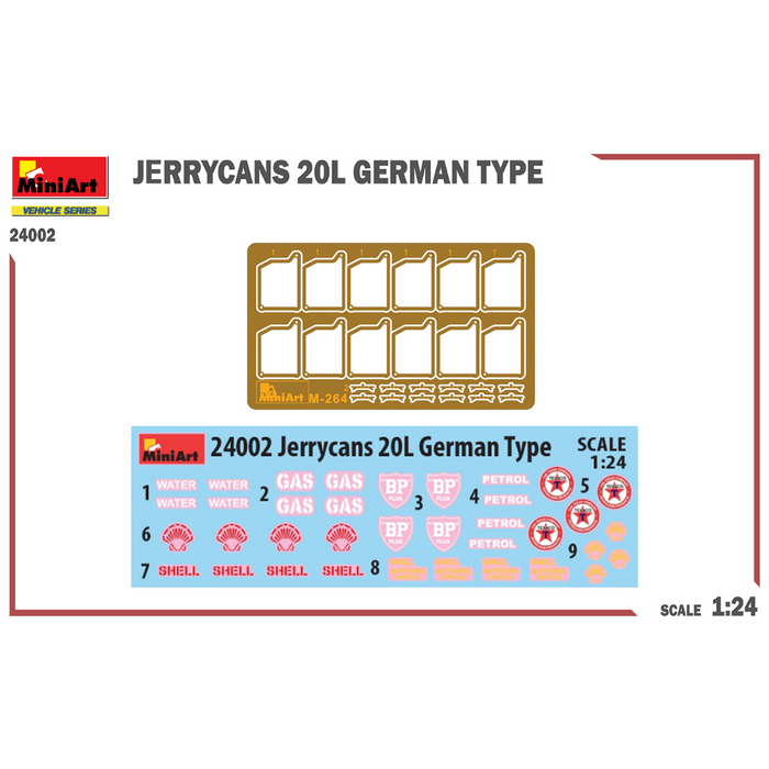 MiniArt 24002 1:24 Jerrycans 20L German Type
