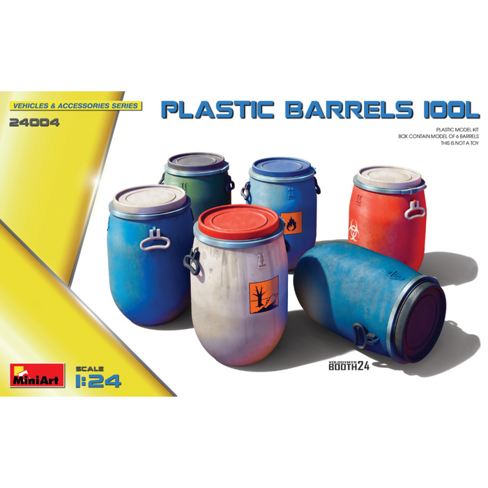 MiniArt 24004 1:24 Plastic Barrels 100L