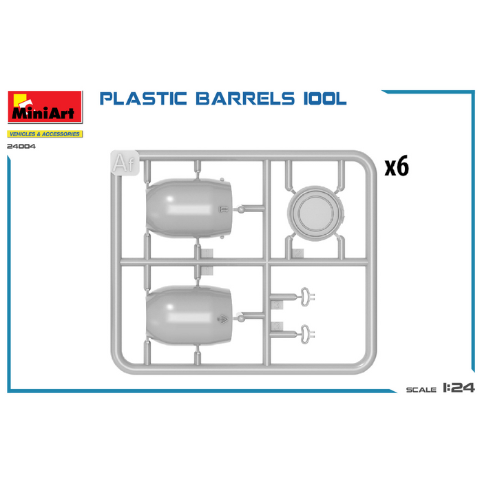 MiniArt 24004 1:24 Plastic Barrels 100L