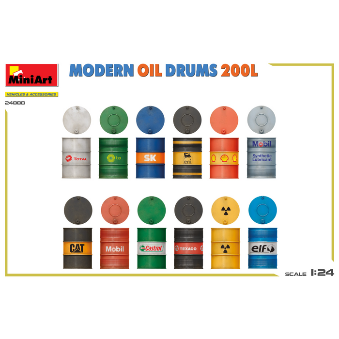 MiniArt 24008 1:24 Modern Oil Drums 200L