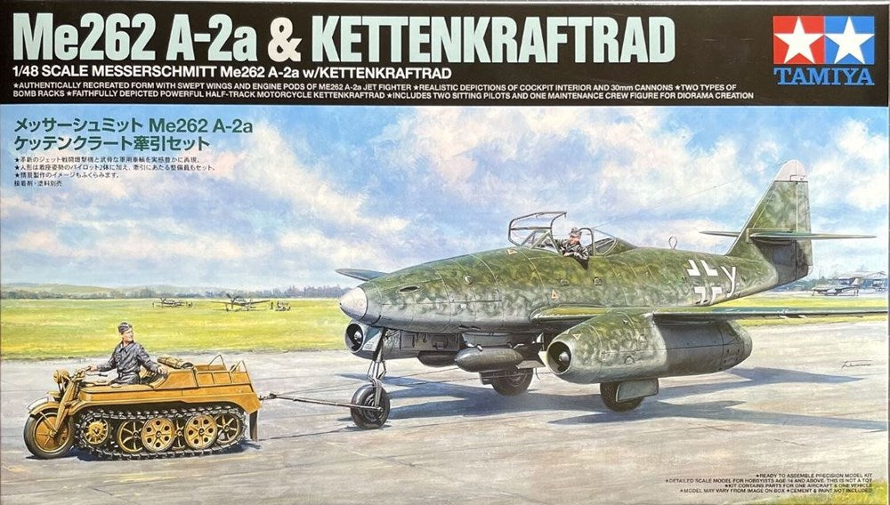 Tamiya 25215 1/48 ME262A-2A & Kettenkraftrad
