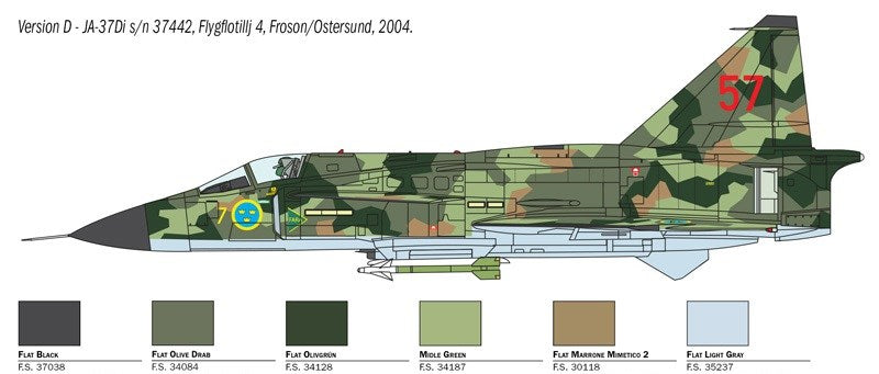 Italeri 2785 1:48 Saab JA37 / AJ37 Viggen