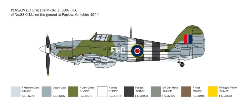 Italeri 2828 1:48 Hawker Hurricane Mk.IIC