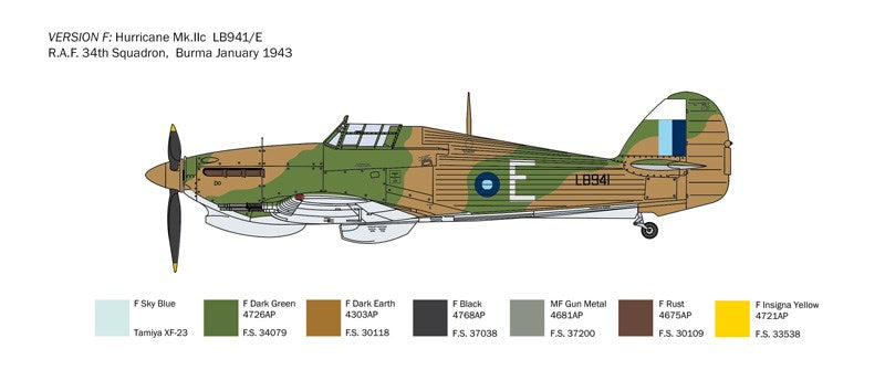 Italeri 2828 1:48 Hawker Hurricane Mk.IIC