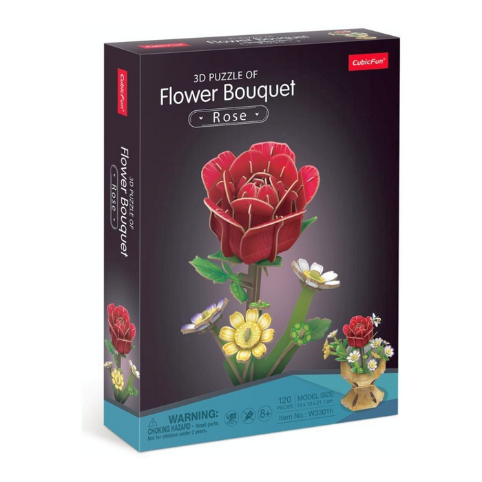 Cubic Fun - 3D Puzzle - Flower Bouquet Rose