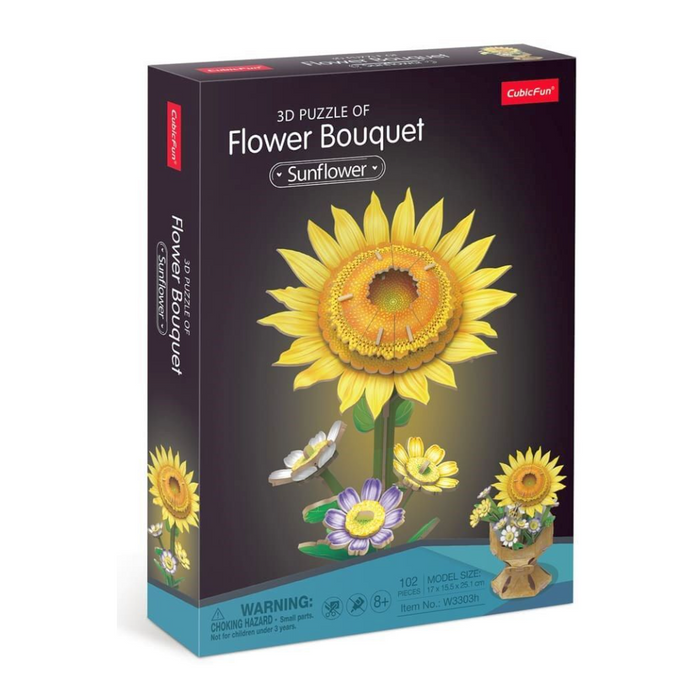 Cubic Fun - 3D Puzzle - Flower Bouquet Sunflower