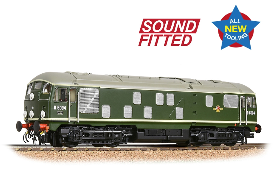 Branchline [OO] 32-443SF Class 24/1 Diesel D5094 with Disc Headcode - BR Green, Late Crest (Sound Fitted)