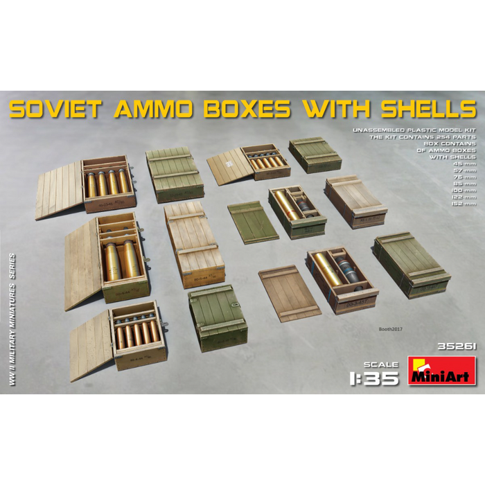 MiniArt 35261 1:35 Soviet Ammo Boxes w/Shells
