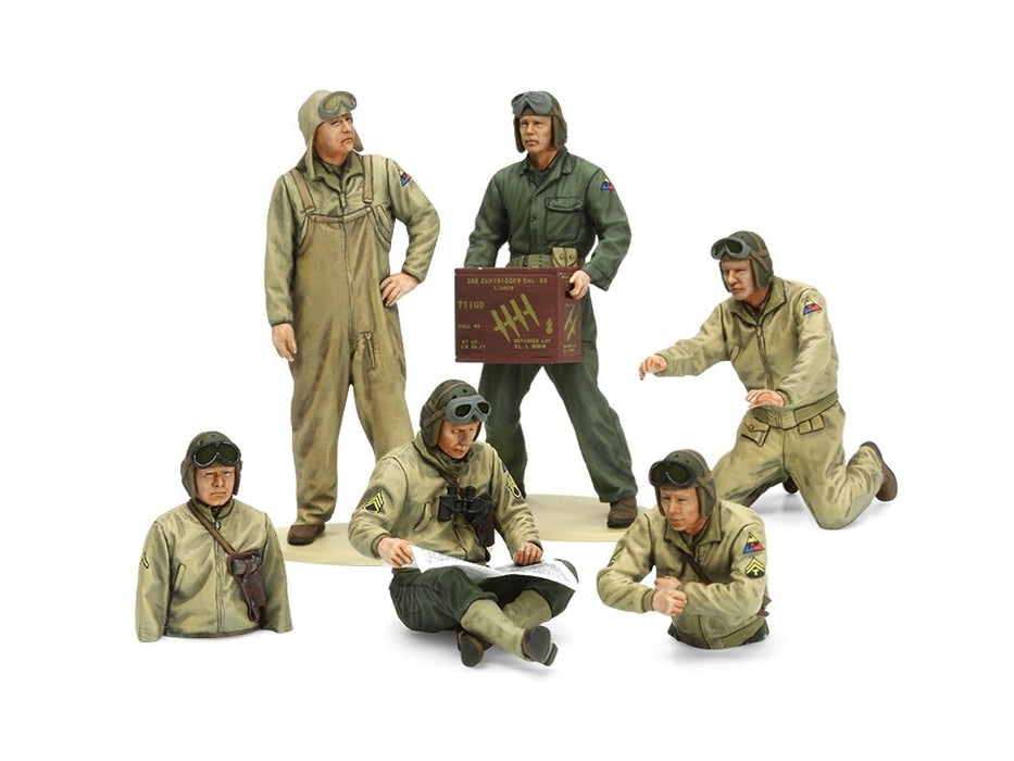 Tamiya 35347 1/35 Scale WWII U.S. Tank Crew (European Theatre) Set