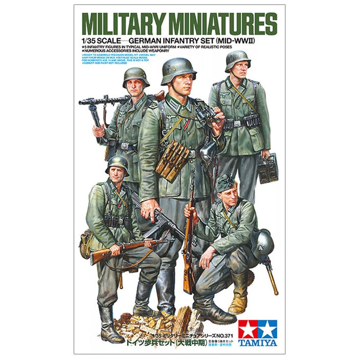 Tamiya 35371 1/35 Scale WWII German Infantry Set (Mid WW2)