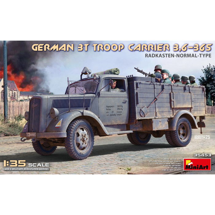 MiniArt 35453 1:35 German 3t Troop Carrier 3,6-36S RadkastenNormal-Type